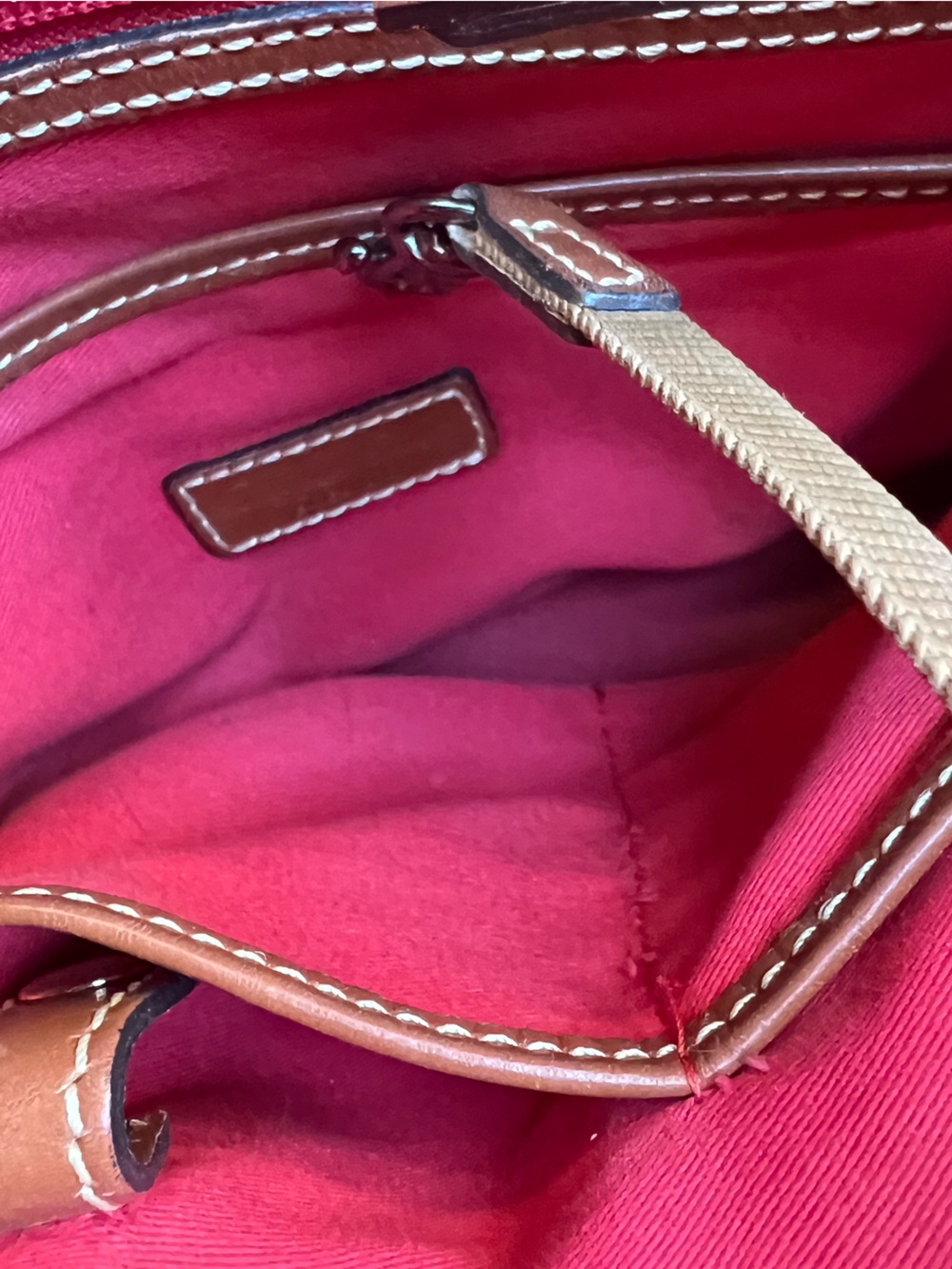 Dooney & Bourke Cognac Pebbled Leather Tote Shoulder Bag - Picture 11 of 12